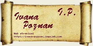 Ivana Poznan vizit kartica